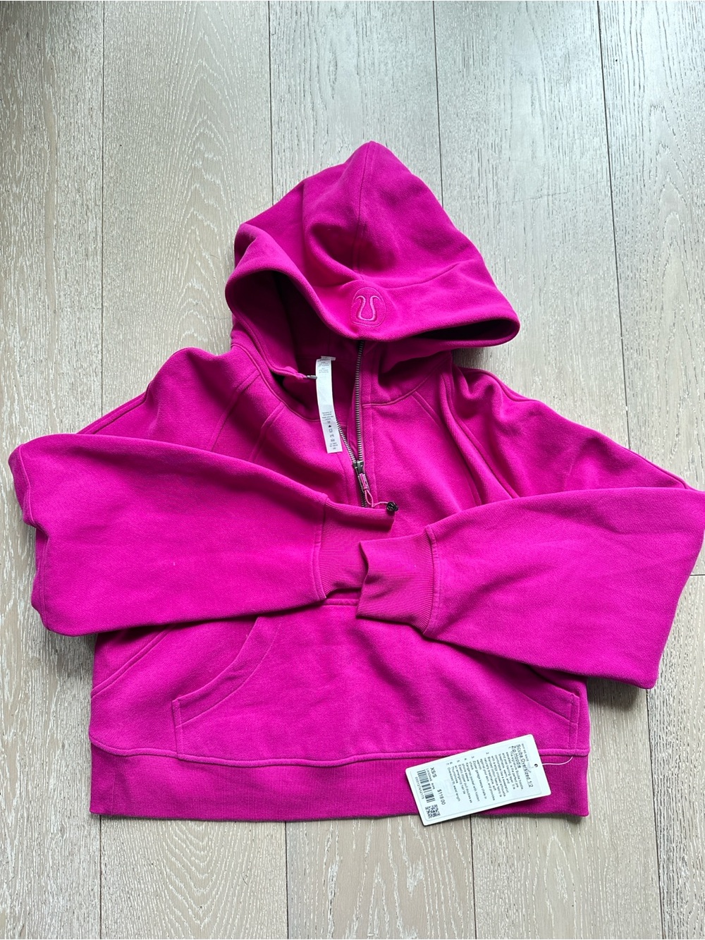 NWT Lululemon Scuba Oversized Half-Zip Hoodie XS/S Ripened Raspberry Pink